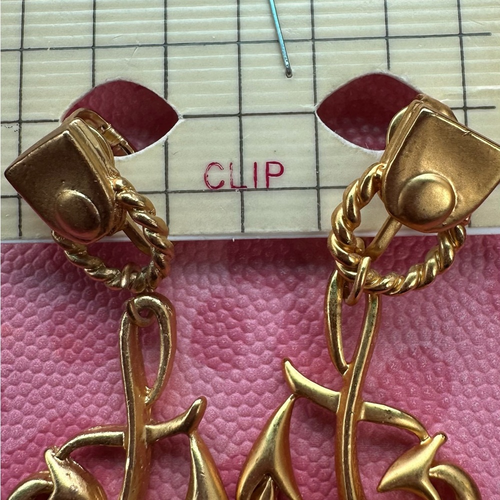 Elegant Gold Clip-On Earrings